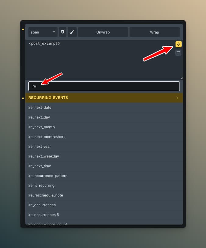 Dynamic Tags Menu