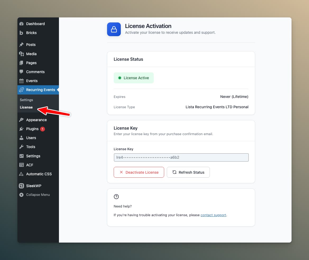 License Activation